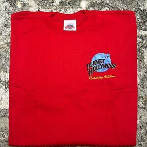 Vintage Planet Hollywood Sylvester Stelone Celebrity Edition T Shirt size XL.